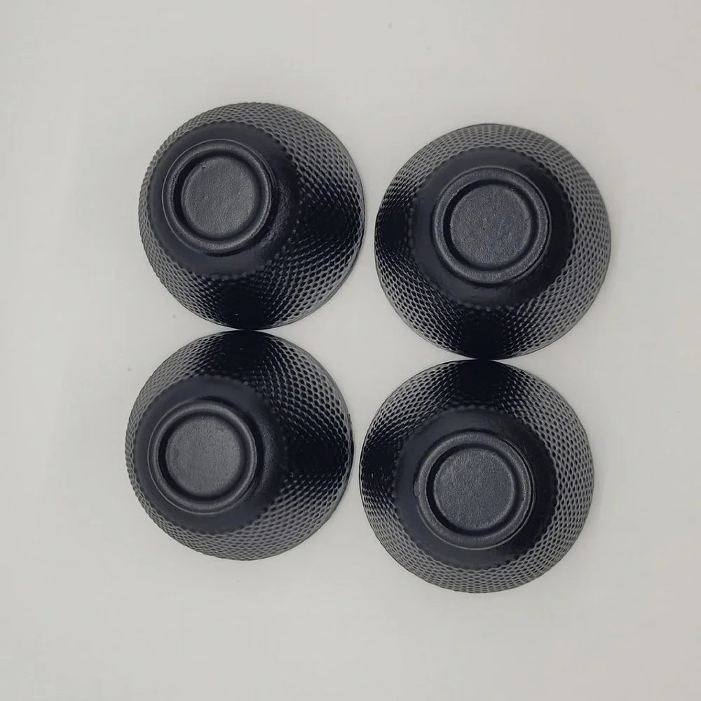 Set of 4 Cast Iron Tea Cups Black Hobnail Japanese Style Enamel Lined Arare 2in